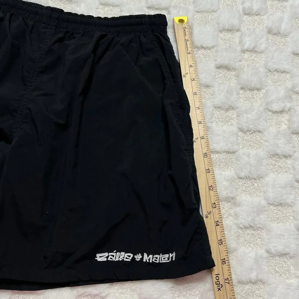 Vintage Balle de Match Mens XL Black Tennis Shorts Have A Yippee Day Made USA